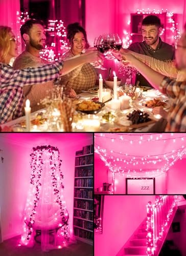 Image of Brightown 8ft 20LED Battery Operated Christmas String Lights with Timer | Warm White Mini Christmas Tree Lights for Indoor Outdoor Bedroom Wedding Party Holiday Xmas Decoration