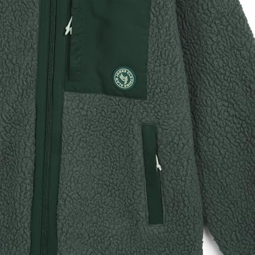 Image of Alan Jones Clothing Boys Fleece Jacket | Warm Zip-Up Winter Jacket with Stand Collar, Chest Zip Pocket & Polar Fleece Lining