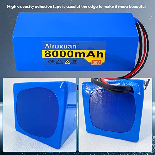 Image of 36V Ebike Battery 8Ah 36V Lithium Battery with 2A Charger, T-Plug, XT60 Connector and BMS for 250-1000W Electric Bicycles Motor /Ebike Kit