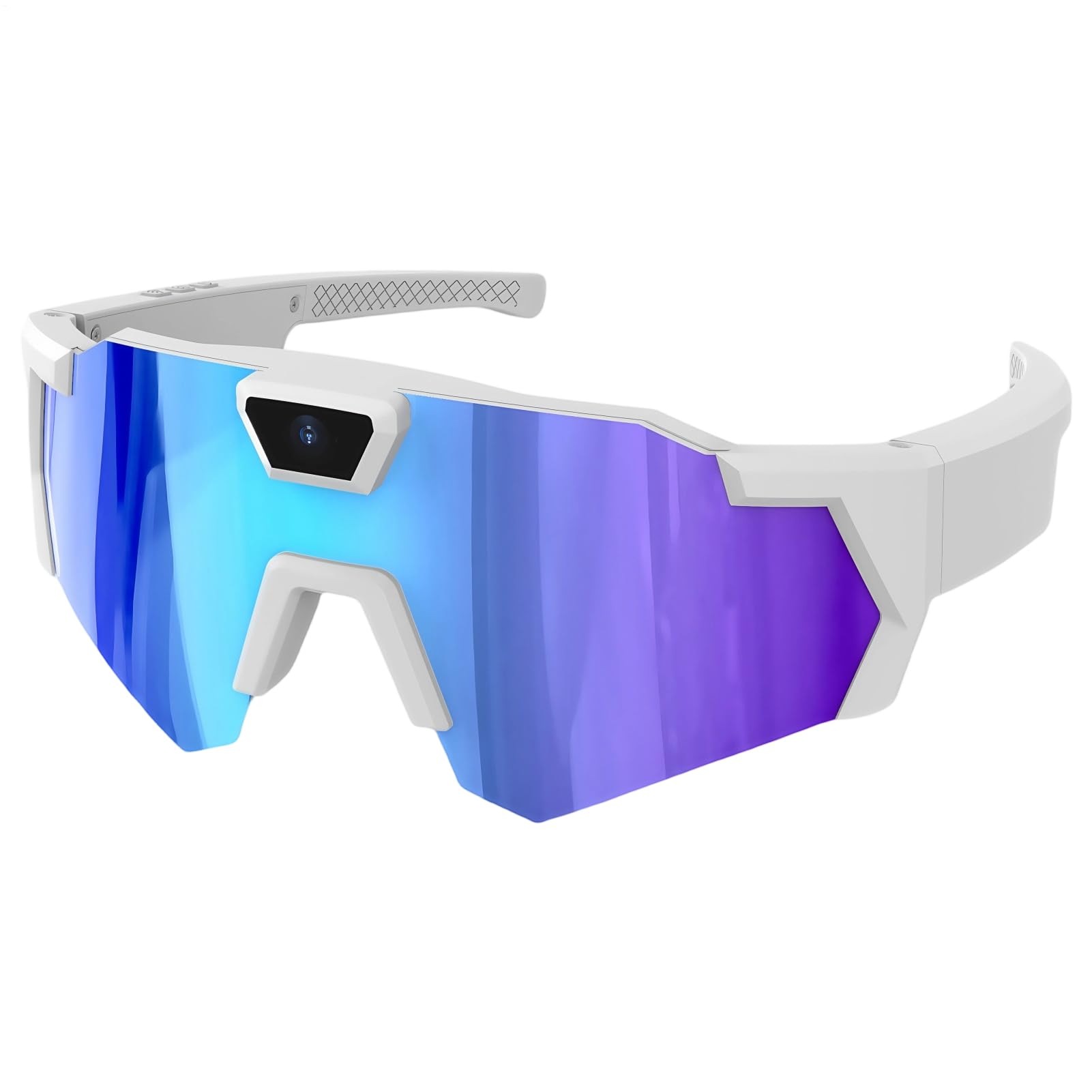 Lunettes De Caméra 1080P pour Le Cyclisme, Lunettes De Soleil avec Caméra, Audio Et Vidéo, pour Cyclistes, Snowboarders, Randonneurs, Vloggers, Course, Ski, Camping, Pêche