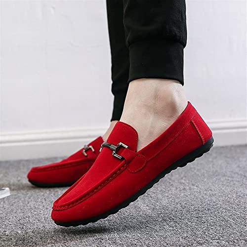 Men's Loafers Round Toe Smoking Loafers Simple Flat Heel Anti-Slip Lightweight Fashion Slip-ons2