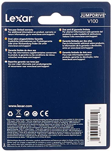 LEXAR Disco rigido USB 32 GB JUMPDRIVE V100 3.0