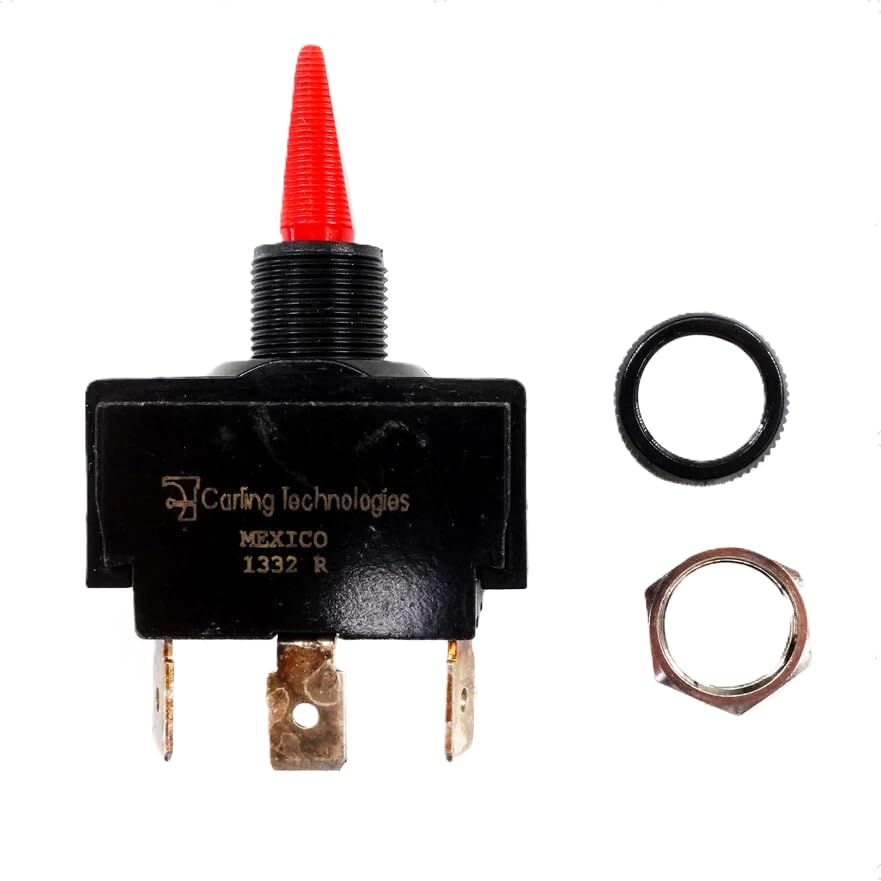 3-Position Red Toggle Switch Compatible with for MotorGuide Foot Pedal | Controls Momentary Continuous High Bypass or 12V Off 24V | Replaces 8M3003621 MFP15305T