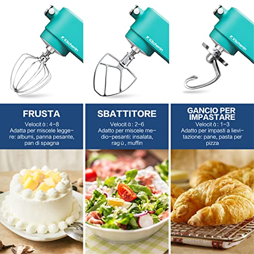 All-Metal-Stand-MixerKitchenin-53-Quart-8-Speeds-Tilt-Head-Food-Mixer400-Watt-DC-Motor-Electric-Stand-Mixer-with-12-Wire-WhipFlat-BeaterStainless-Steel-Dough-Hook-Pouring-ShieldLight-Blue