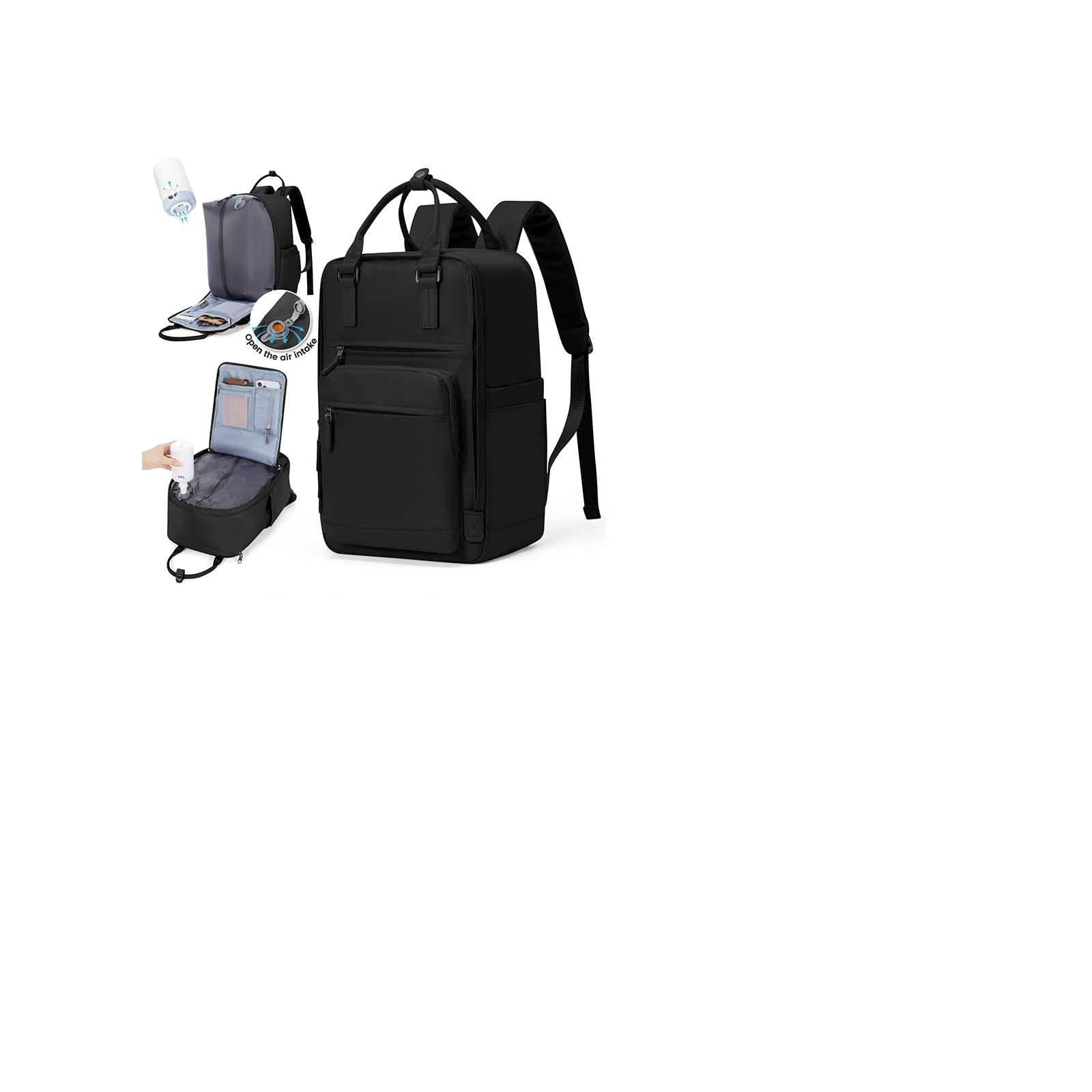 SZLX Zaino Ryanair 40x20x25 Sottovuoto con pompa Zaino da Viaggio 40x20x25 Ryanair Wizzair Donna da escursionismo impermeabile Zaino Casual Laptop da 14 Pollici