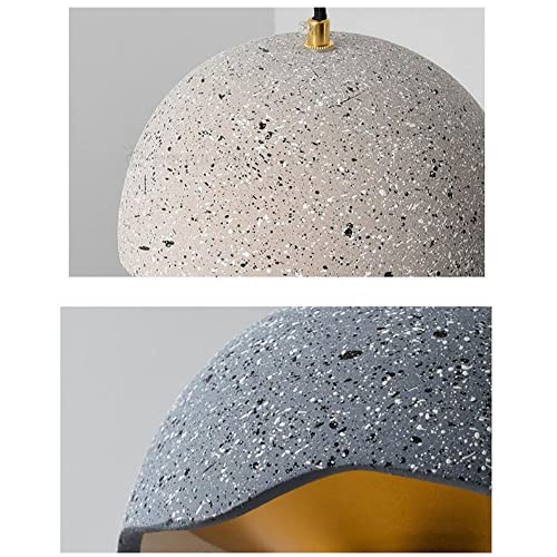 Suspension LED monocéphale grise lustre d'art minimaliste