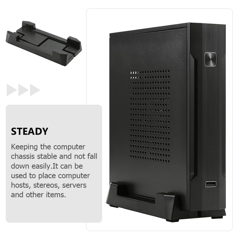 Soporte móvil ajustable para CPU SEWACC, base estable para chasis de computadora, diseño práctico y conveniente en color negro miniatura 3