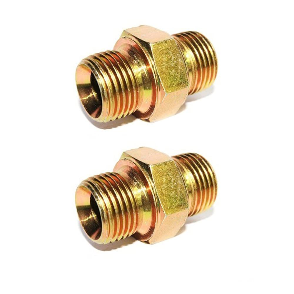 HOSEMART Reducer 1/2" Inch x 3/8" Inch Hex Nipple Connector Zinc Plated Reducing Hose Pipe Fittings (Pack of 2)-image-42