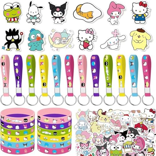 Citrine Garden 86Pcs Kitty Birthday Party Supplies Party Gifts and Toy Set for Hello Kitty Theme Party
