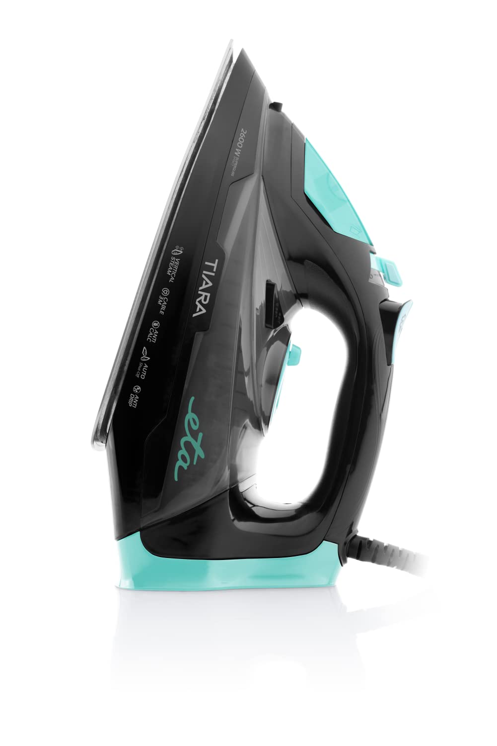 ETA Ferro da stiro a vapore Tiara 2 I 2600 W I suola anodizzata I autopulente I Anti Calc I Ferro da stiro con spegnimento automatico