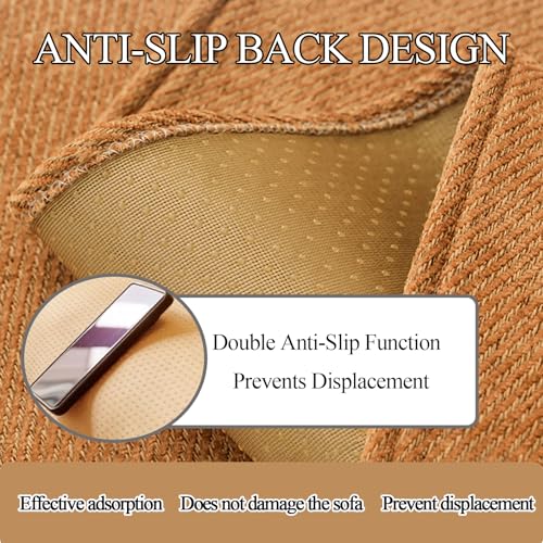 Housse de canapé antidérapante en silicone et chenille