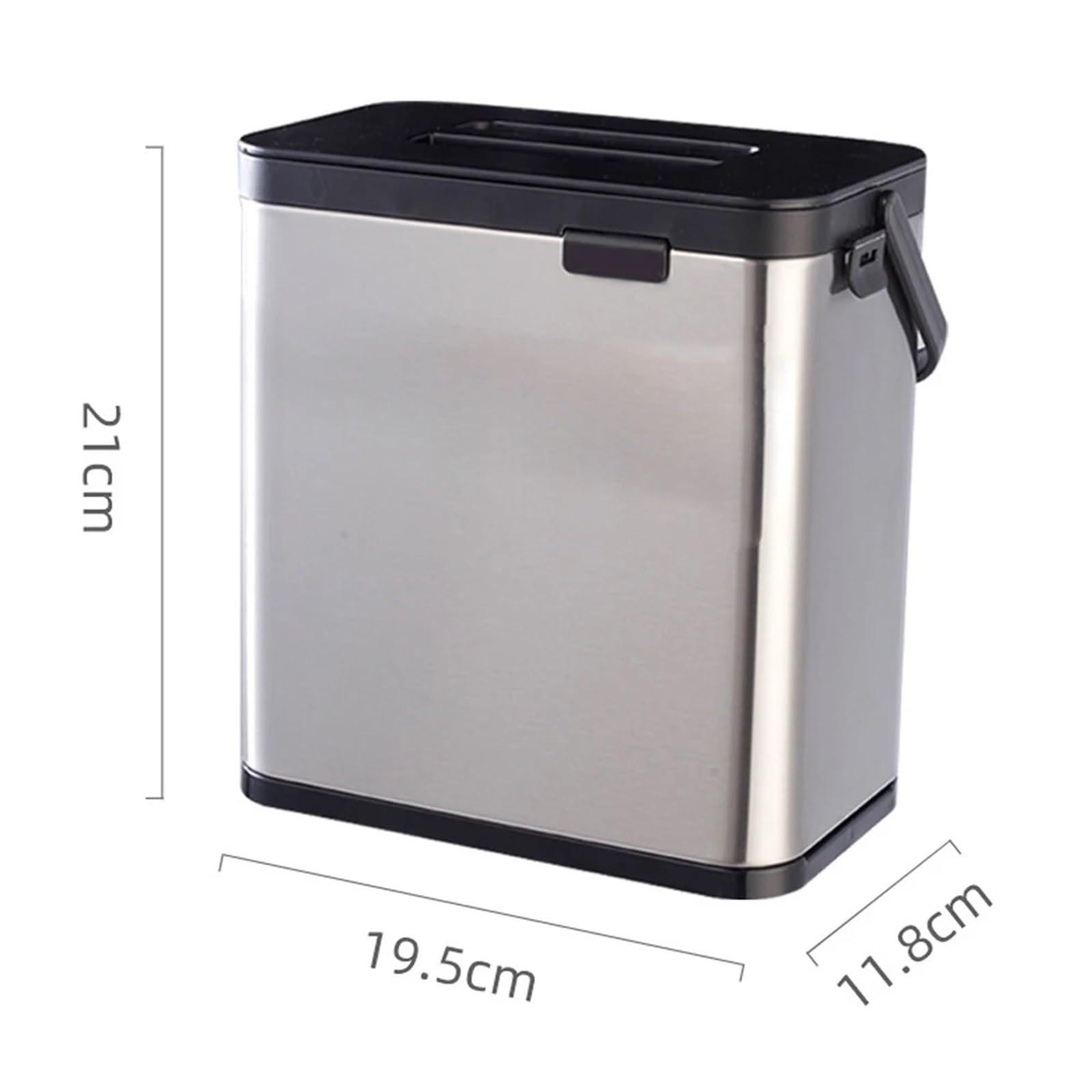 Pattumiera da cucina in acciaio inossidabile, porta dell'armadio, pattumiera sospesa, montata a parete, bagno, WC, deposito dei rifiuti