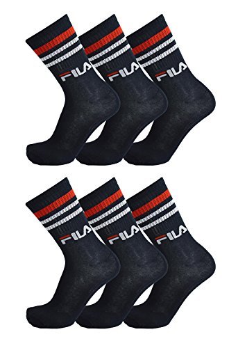 Chaussettes FILA en coton extensible lot de 6 paires respirantes style sport unisexe