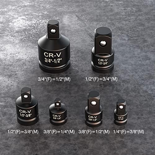 Adapter Reduzierstück 2,5 Cm Auf 1,9 Cm – Für Impact-Steckschlüssel, Aus CrV-Stahl, Schwarz