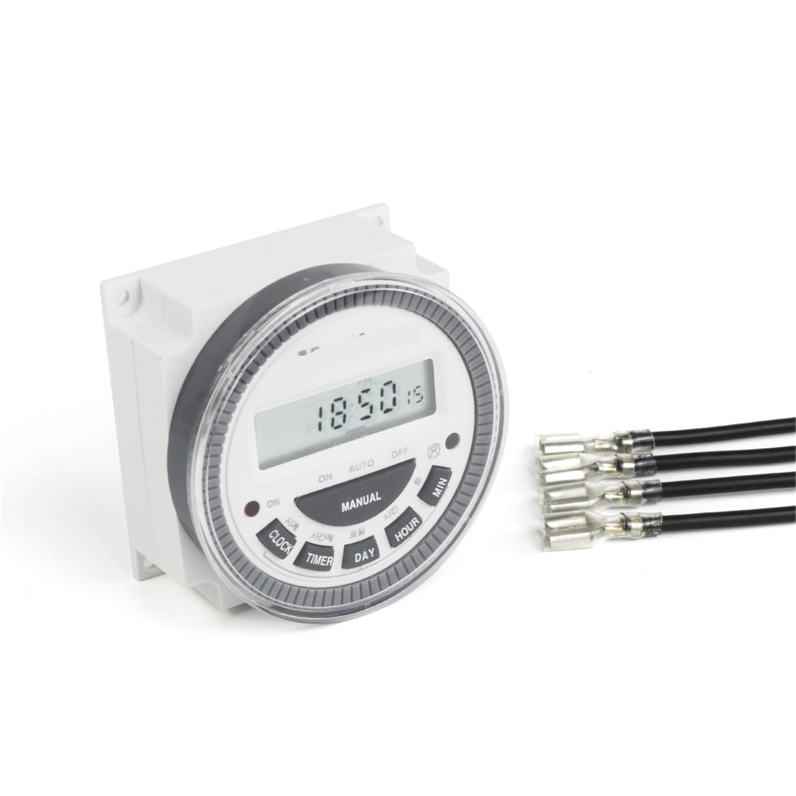 Temporizador Digital Multiusos MT619 de 12 V CC/220 V CA con Cubierta Impermeable, fácil cableado, programable Durante 7 días.(30A 220VAC)