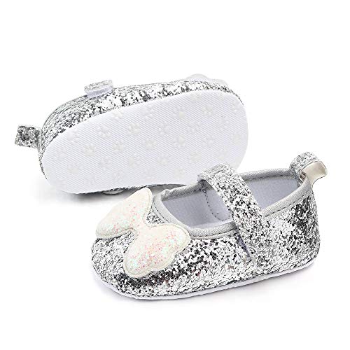 Baby Girls Sequined Mary Jane Flats Anti-Slip Soft Sole Toddler Princess Dress Shoes3