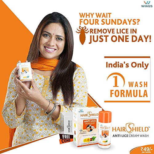 Hairshield Anti Lice Cream Wash Free Head Lice Comb With Every Pack (30