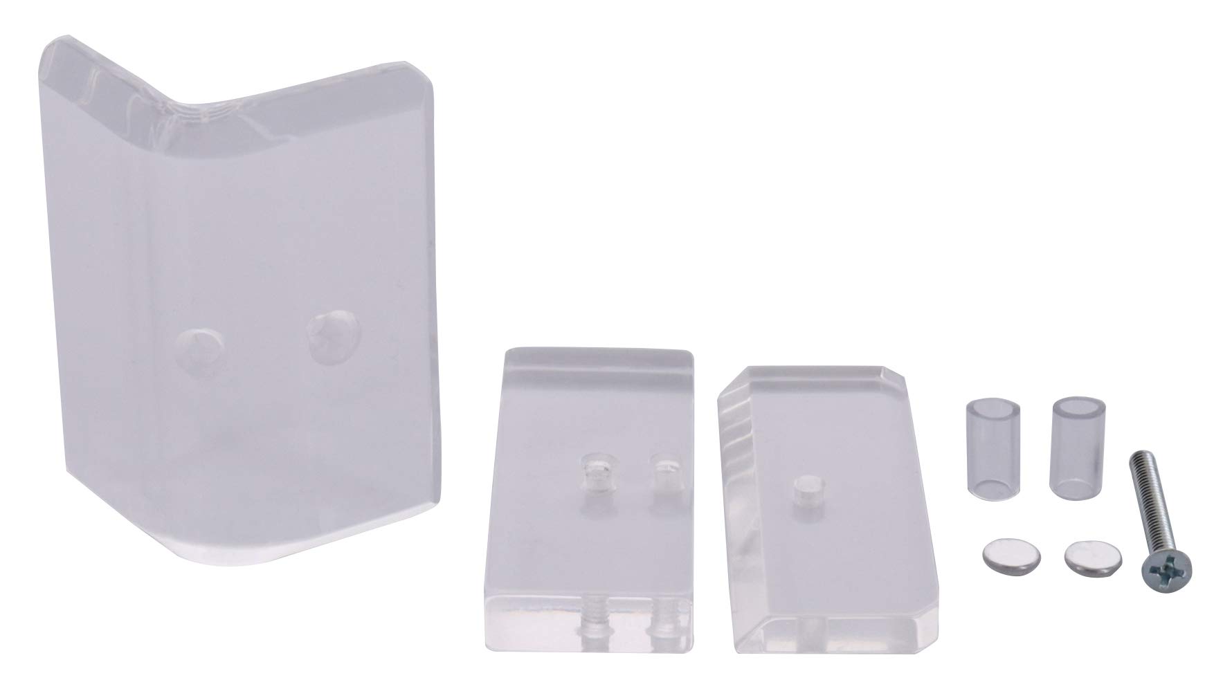 CRL Clear Acrylic 90 Degree Angle Mall Glass Clamp