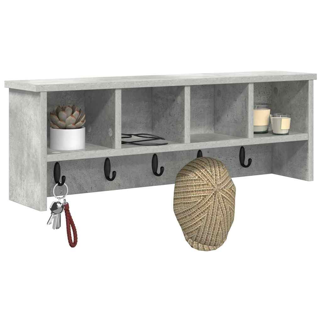 Vidaxl Concrete Grey Wall-Mounted Coat Rack Wall-Mounted