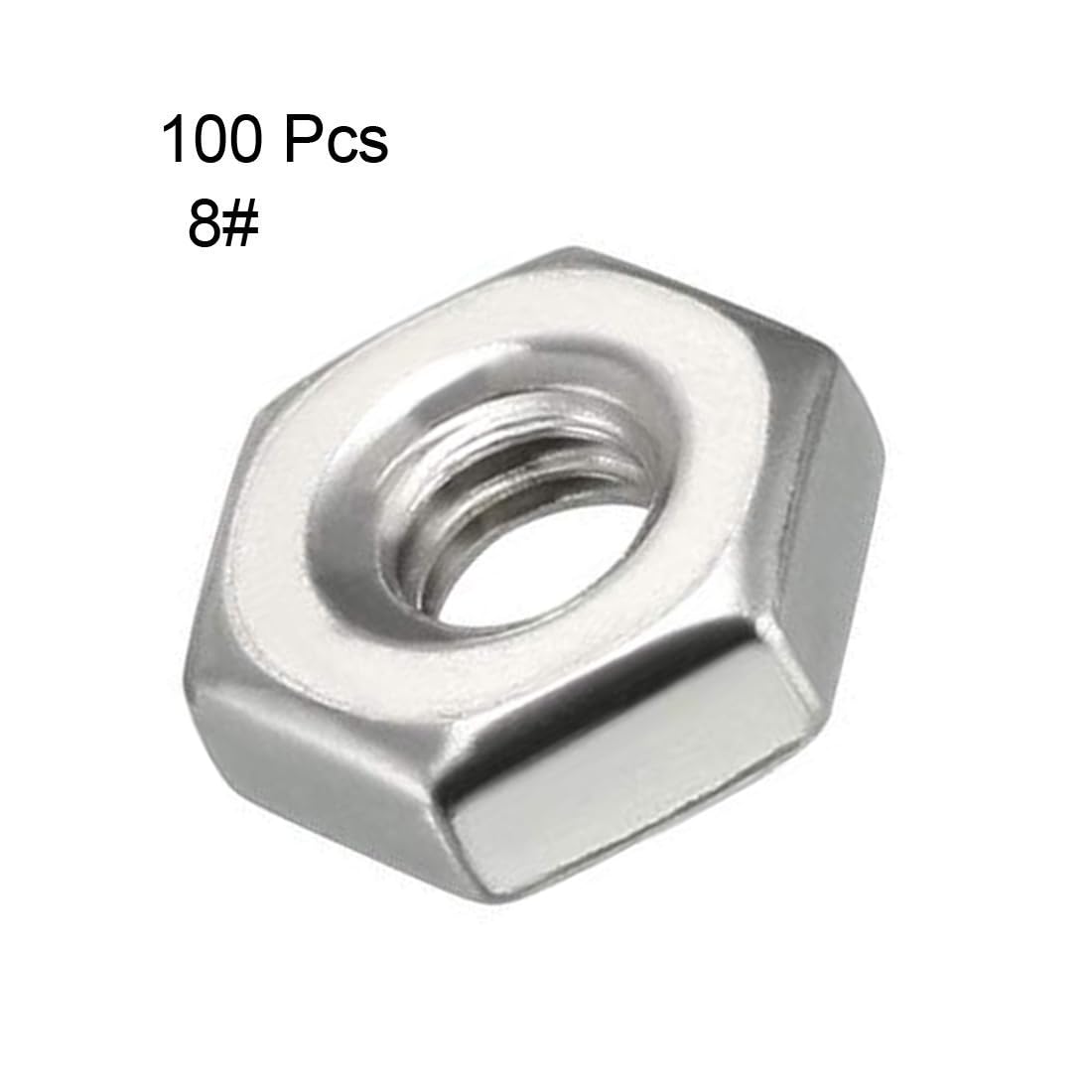 TA-VIGOR 100Pcs Hex Nuts, 8#-32 UNC Self Locking Nuts - Image 3