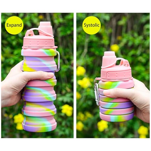 Yctmall YXHSH000 Collapsible Water Bottles Two Pack Travel Sports Portable Sport Water Bottle Comes thumb #7