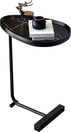 Mesa auxiliar en forma de C, mesa auxiliar rĂşstica para aperitivos, mesa redonda de 27.5 pulgadas de alto, mesa auxiliar que se desliza debajo del Mesa auxiliar en forma de C, mesa auxiliar rĂşstica para aperitivos, mesa redonda de 27.5 pulgadas de alto, mesa auxiliar que se desliza debajo del