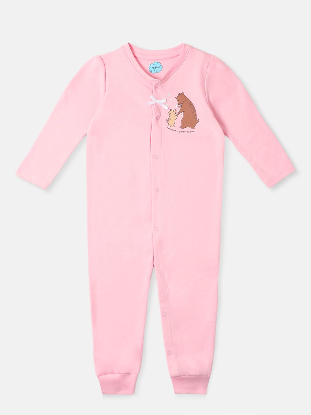nauti nati Infants Pack of 2 Colourful Print Sleepsuit| Cotton | Age 0-2Years - Image 5 thumbnail