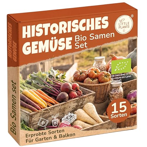 Bio Historisches Gemüse Samen Set - 15 Sorten Samen - Gemüsesamen historisch - Samenfest...