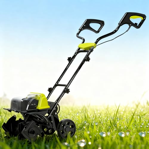 DIUNAOZI Motocoltivatore Senza Fili, Motozappa Elettrica da Giardino, Motozappa Leggera con Larghezza di Lavoro di 36 Cm E profondità di Lavoro di 18 Cm, La Migliore Motozappa Elettrica da Giardino