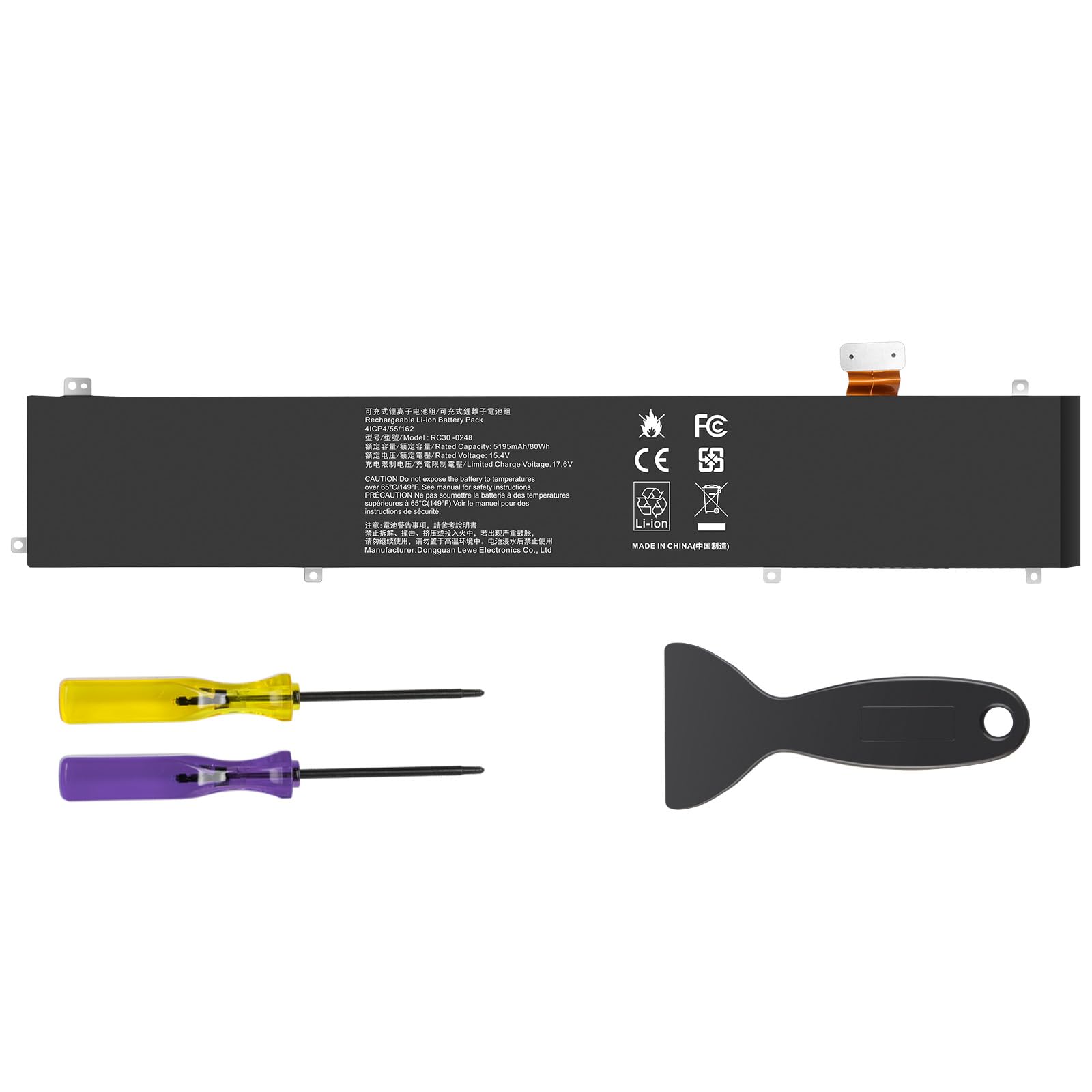 TREE.NB RC30-0248 Laptop Battery Replacement for Razer Blade 15 2018 Advanced RZ09-02386E92 RZ09-02385 RZ09-02386 RZ09-02886 RZ09-02887 RZ09-02888 RZ09-0301 RZ09-0313 Series 4ICP4/55/162 (15.4V 80Wh)