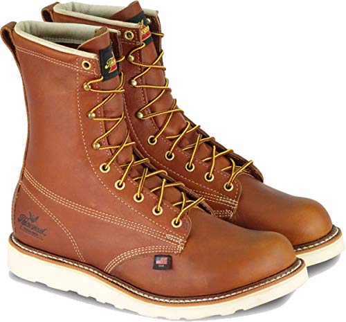 Thorogood American Heritage 8" Plain Toe Boot, Tobacco Gladiator, 11 D US