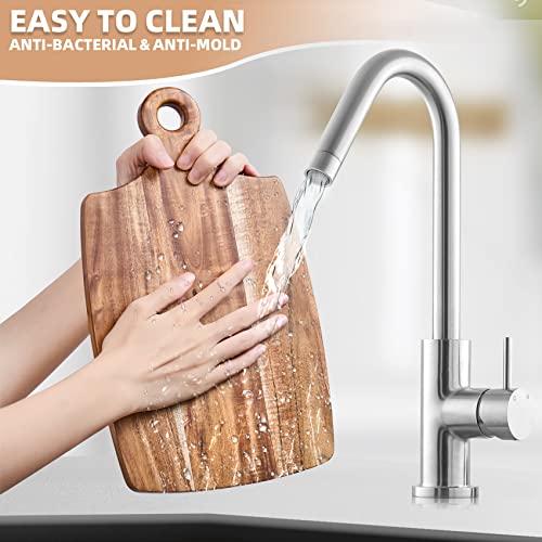 Acacia Wood Cutting Board with Handle for Kitchen - AMPSEVEN Wooden Charcuterie Board for Bread, Meat, Fruits, Cheese,Vegetables and Decorative Wooden Serving Chopping Board - Image 8