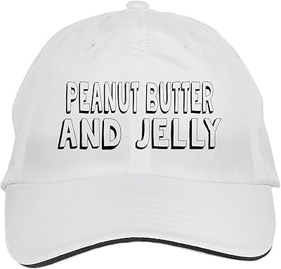 Makoroni - Peanut Butter and Jelly Hat Adjustable Cap, DesI54 White
