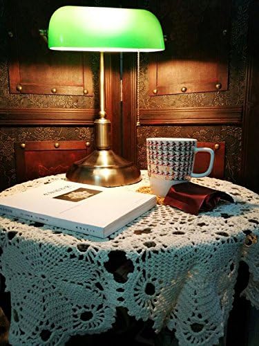 Miniatura 2 de Laivigo Tapones redondos hechos a mano de encaje de ganchillo, 39 pulgadas, beige