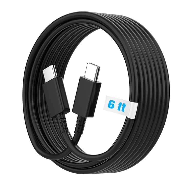 Samsung 45W Original Type C To Type C,Mobile Data Charging Cable For Galaxy Superfast Power Cable A54/ A15/ A14/ A34/ A23/ F54/ F34/ F23/ F14/ M14/ M34/M33/S21 Fe/S22/S23/S23 Fe 5G/S24, Black-image-45