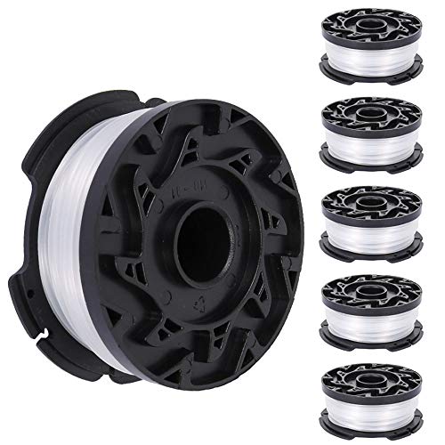 ManLee 6 Piezas Bobina de Repuesto para Cortacésped en Nylon Bobinas de Repuesto para Carrete de Recambio de Línea de Alimentación Automática Profesional Black & Decker para Cortar la Hierba