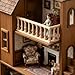 COHEALI 36 pcs 1:12 Wooden Dollhouse Handrail Mini, Miniature Wooden Handrails Unfinished Beige Spindles for Dollhouse Furniture DIY Craft Accessories