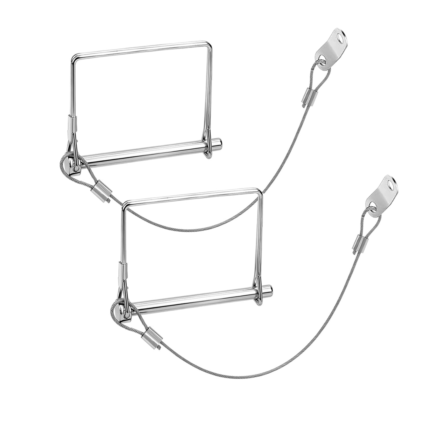Photo 1 of 2 Pack 5/16"x4"Trailer Coupler Pin with Anti-Loss Cable, Square Wire Lock Pin for Trailer Hitch Latch, Utility Trailer, Boat Trailer, Lawn Tractor, Secure Towing Accessories