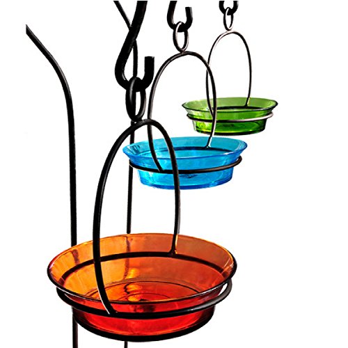 Glass Cuban Bird Bath Bowl G447VF Lime Hanging Mealworm Dish Birdbath Birdfeeder. Romantic Decor & More