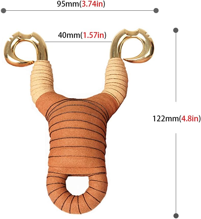 Obert Powerful Hunting Slingshot Catapult Brass Pro Metal Slingshot with 3 Slingshot Bands 50pcs Slingshot Ammo Good Gift