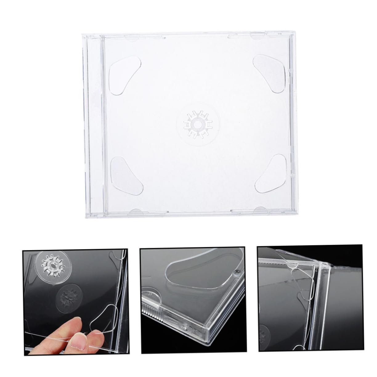 Buste per Cd, Custodia Dvd in Polistirene, 10 Pezzi, per Dischi PC e Musica, Leggere e Sicure, per Casa e Auto