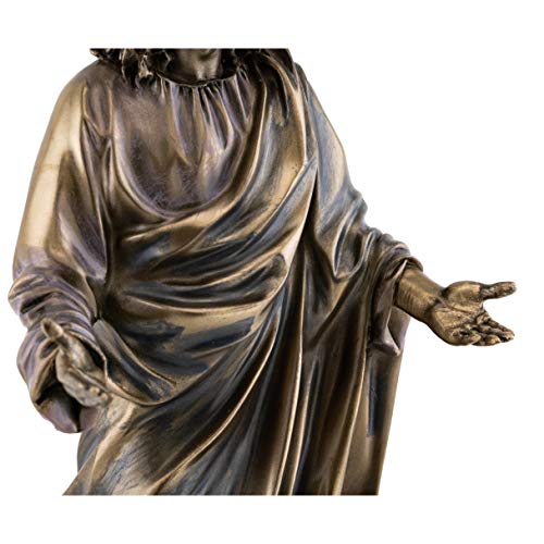 Estatua de Jesús en bronce fundido 11.5 pulgadas miniatura 5