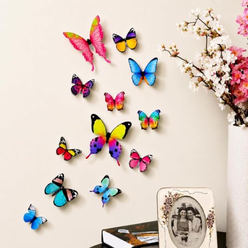 Image of SpecialYou Butterfly Wall Stickers for Home Decoration, Home Decor, Wall Decor Items for Living Room, Room Decoration Items, Stickers Sets - 12pcs(12, Multicolor)