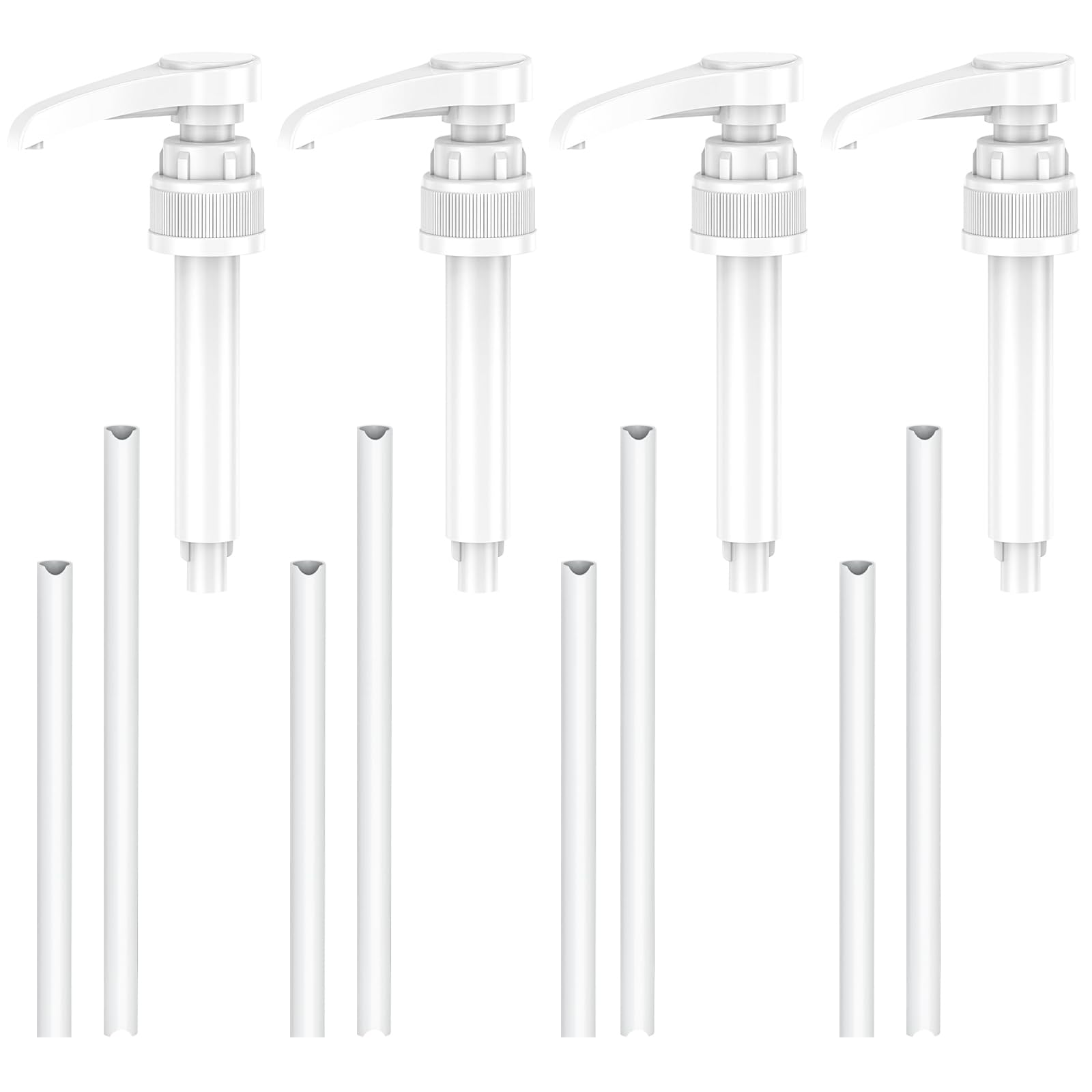 JRYGAC Pack of 4 Dosing Pump, Syrup Dispenser Pump, Reusable Pump Dispenser