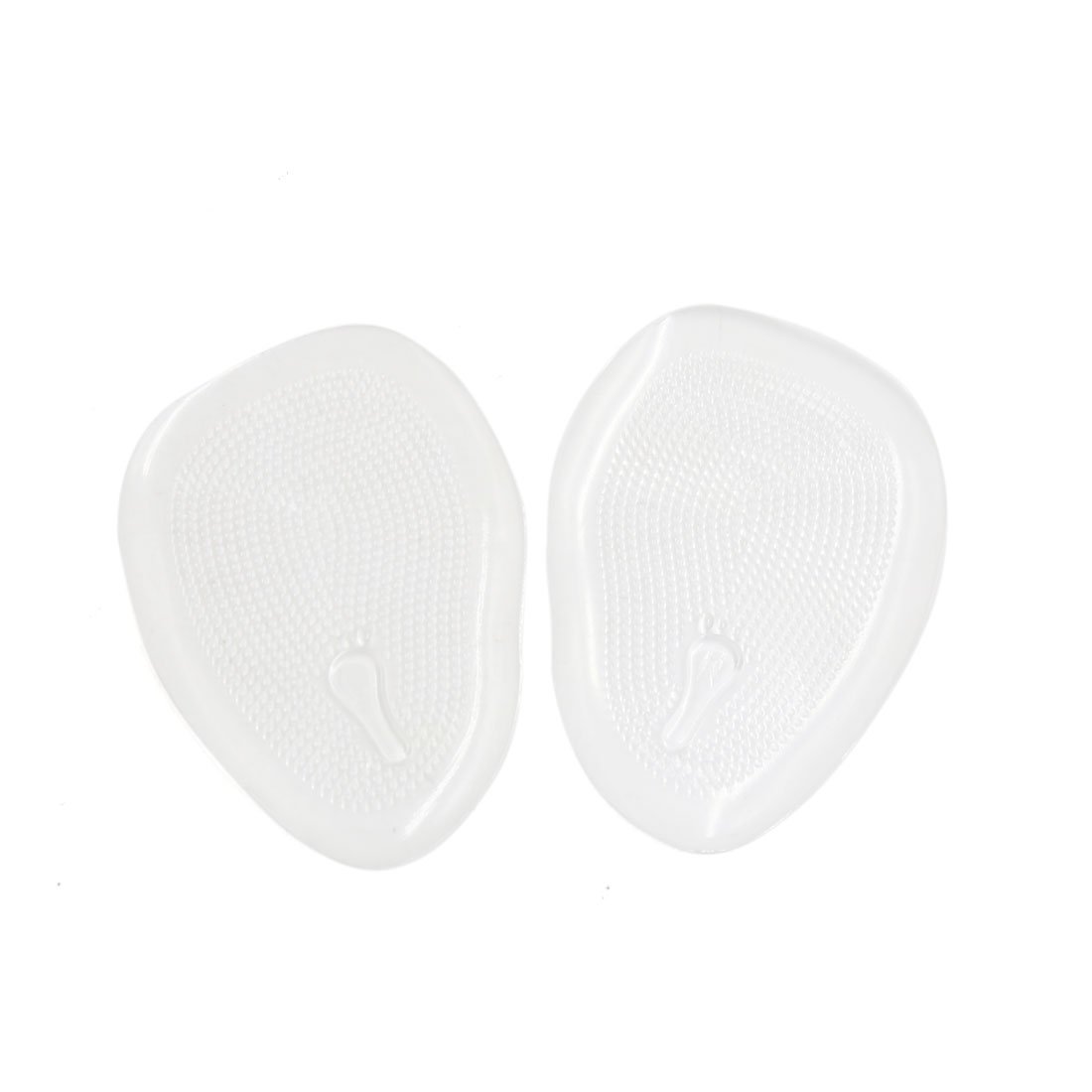 Muiltvoe 2pcs Transparent Silicone Gel Forefoot Insole Pads High Heel Shoes Cushions