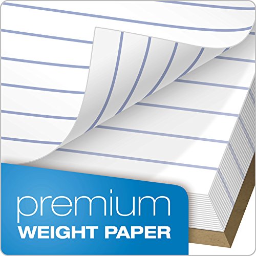 Tops Docket Gold Schreibtablett, 8-1/2 x 11-3/4 Zoll, perforiert, weiß, schmales Lineal, 50 Blatt pro Block, 6 Blöcke pro Packung (63942)