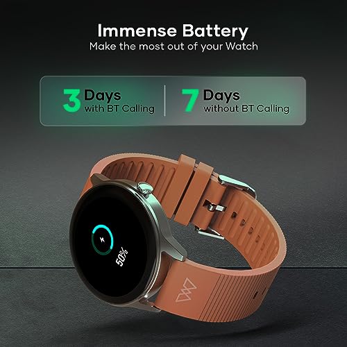 Image of Wings Platinum Smartwatch with 1.39 inch HD IPS Display 110+ Workout Modes, 200+ Watchface, powerful 260mah Battery, 7 Days Battery Life, advanced Bt 5.3 Calling 24 /7 Health Monitoring, Ai Voice Assistant