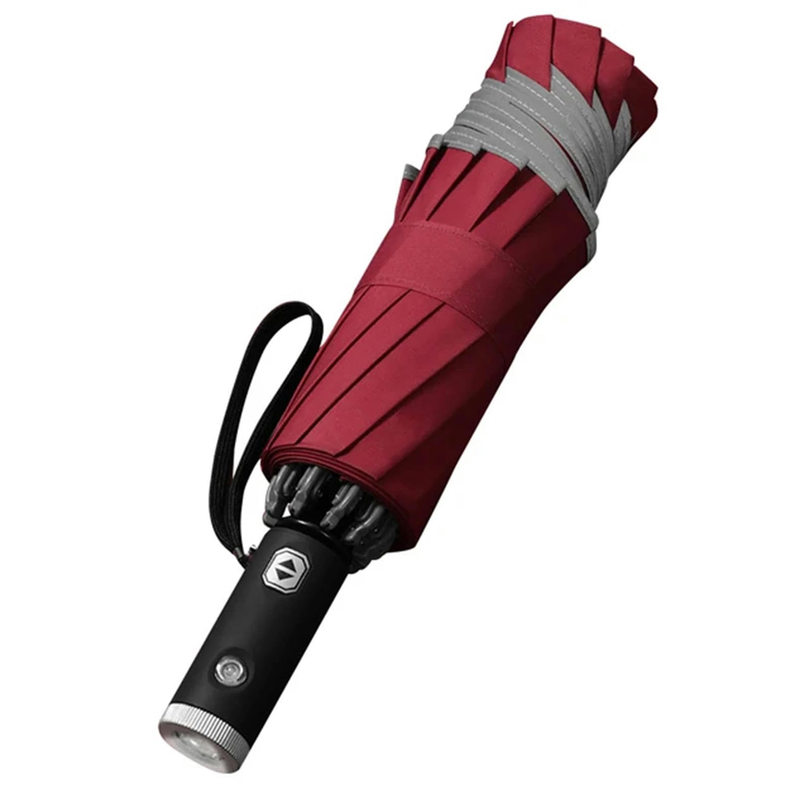 Parasol w pełni automatyczny parasol podróżny ze światłem LED z odblaskowymi paskami parasolami UV