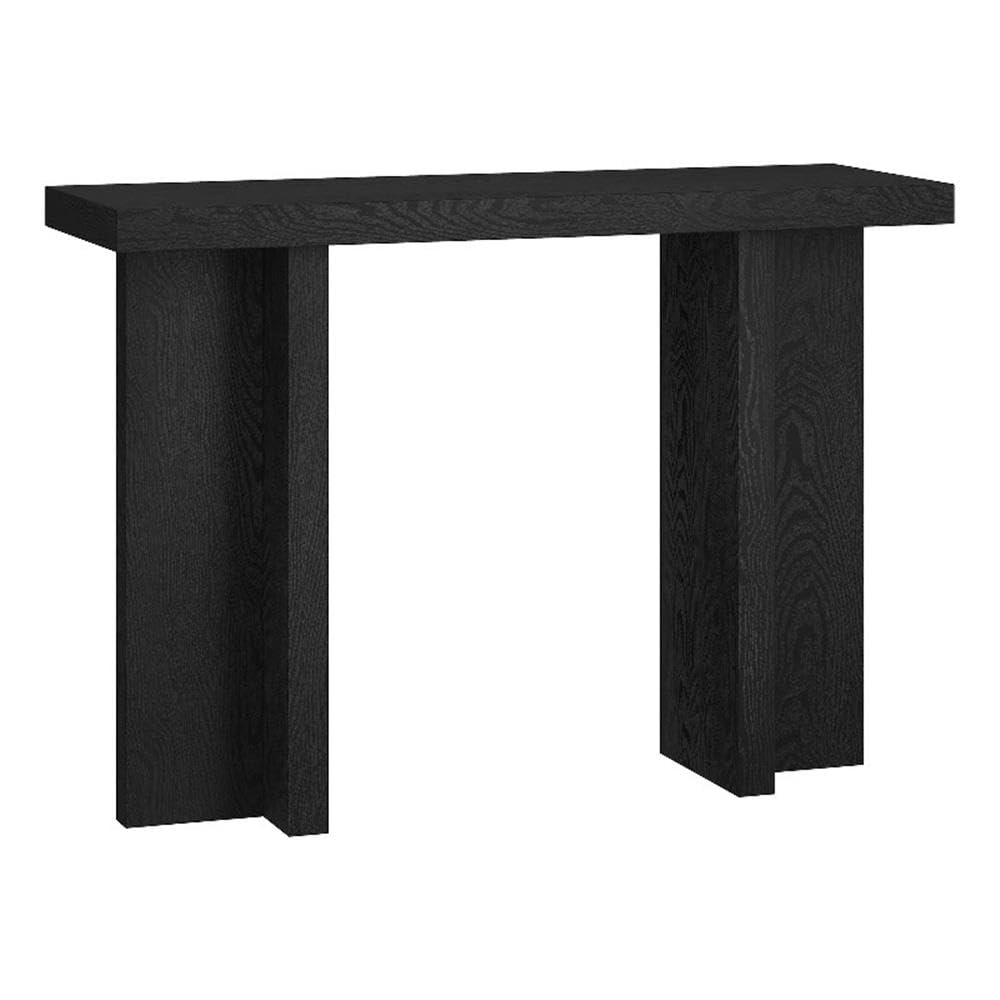 Henn&Hart 42" Black Grain MDF Console Table