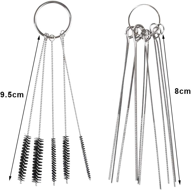 OFNMY Carburetor Tool Kit Clean, Set of 4 Carburetor Carbon Dirt Jet Remove Cleaner 26 Cleaning Wires Set + 20 Cleaning Needles + 10 Nylon Brushes Tool Kit for Motorcycle ATV Moped Welder Carb Chainsa : Automotive